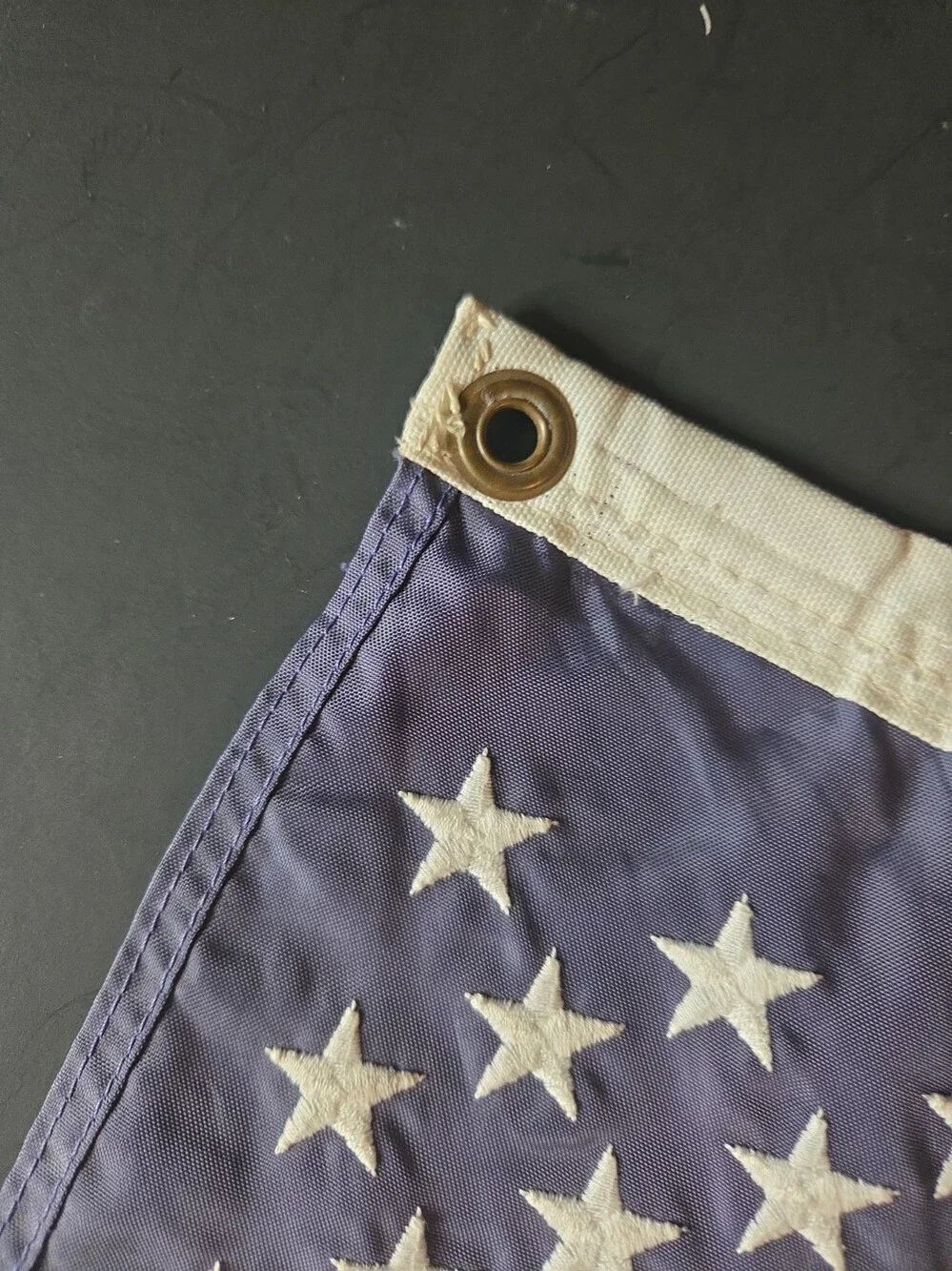 Vintage Dura-Lite American Flag 16x24 Small US Boat Flag 50 Star Sewn Nylon